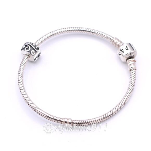 Authentic PANDORA Tendril Champagne CZ Clip - Picture 6 of 7